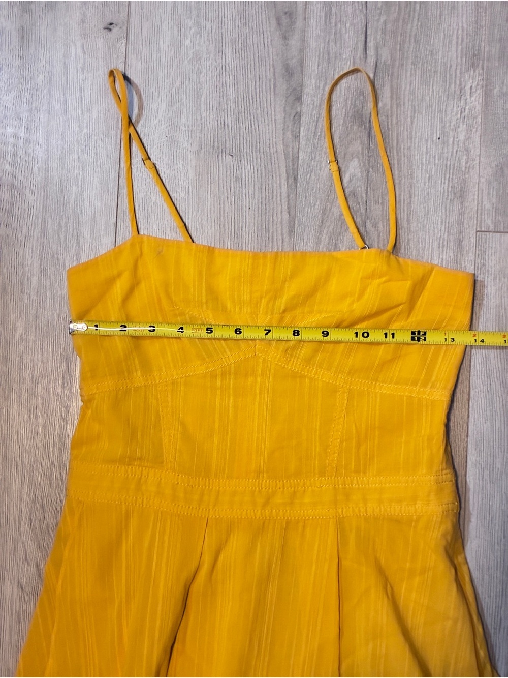 Derek Lam 10 Crosby Marigold Yellow Cotton Ruffle Midi Dress Size 2 - Picture 5 of 9